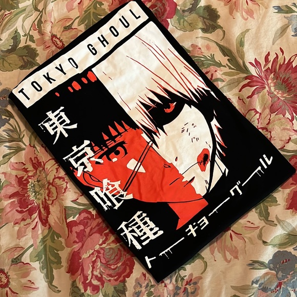 Vintage TOKYO GHOUL Size Large FunImation Graphic Tee Shirt Japan Anime NEW - Picture 2 of 12